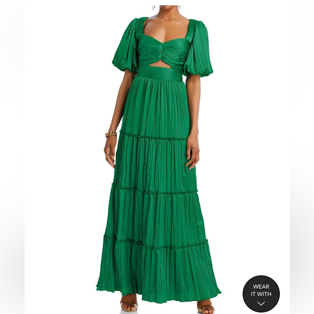AQUA Pleated Cutout A Line Dress - 100% Exclusive